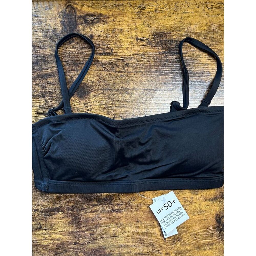 Amazon Basics Black Bikini Top XS NWT Classic Swim Top